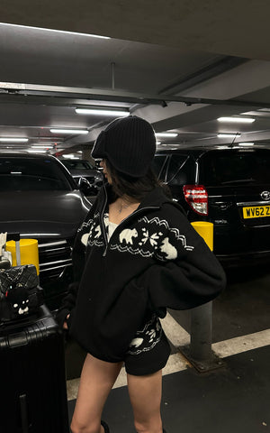 Polar Knit Hoodie & Shorts Set