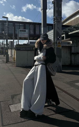 Faux-Fur Hood Cropped Hoodie