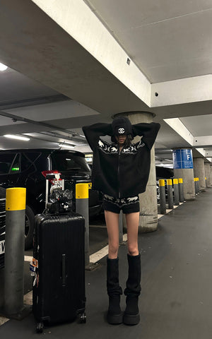 Polar Knit Hoodie & Shorts Set