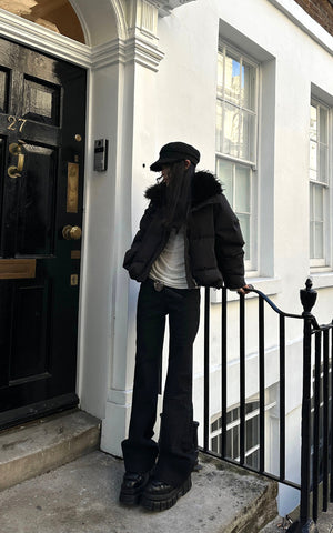 Slim Flared Denim Pants