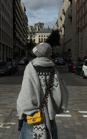 Polar Jacquard Knit Sweater & Scarf Set