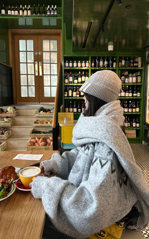 Polar Jacquard Knit Sweater & Scarf Set