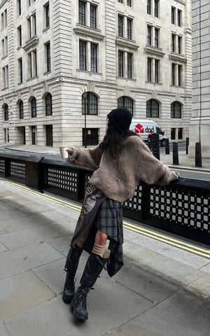 Textured Oversized Knit Sweater
