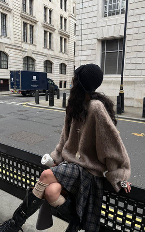 Textured Oversized Knit Sweater