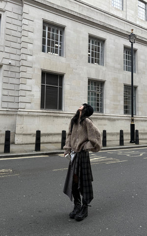Textured Oversized Knit Sweater