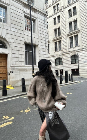 Textured Oversized Knit Sweater