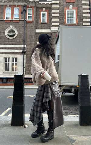 Textured Oversized Knit Sweater