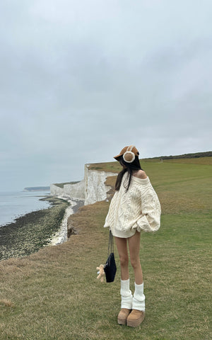 Cable-Knit Oversize Sweater