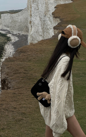 Cable-Knit Oversize Sweater