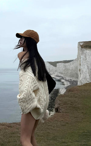 Cable-Knit Oversize Sweater