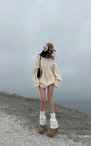 Cable-Knit Oversize Sweater