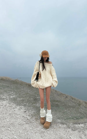 Cable-Knit Oversize Sweater