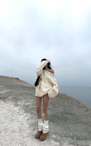 Cable-Knit Oversize Sweater
