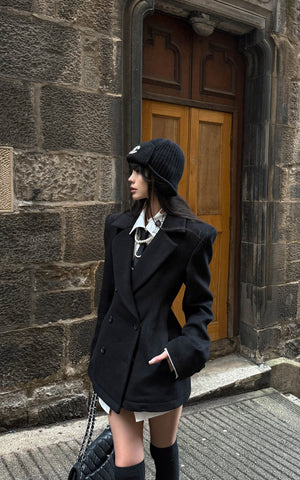Sculpted Double-Breasted Blazer