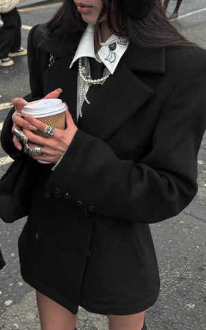 Sculpted Double-Breasted Blazer