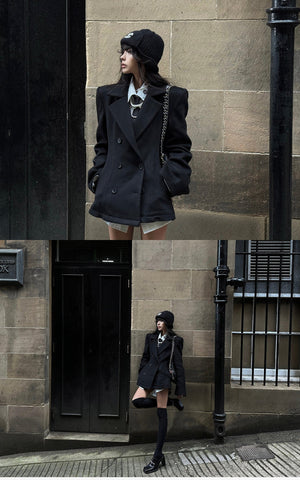 Sculpted Double-Breasted Blazer