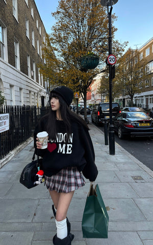 Plaid Pleated Mini Skirt