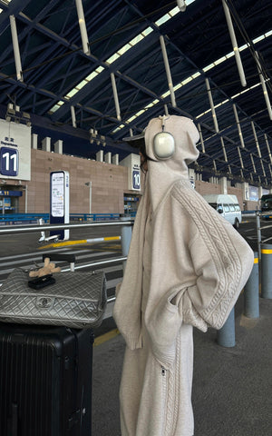 Knit Cardigan Tank and Wide Leg Pants Set