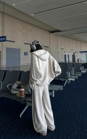 Knit Cardigan Tank and Wide Leg Pants Set