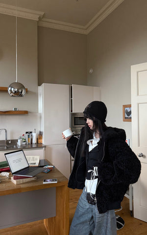 Textured Fleece Hoodie