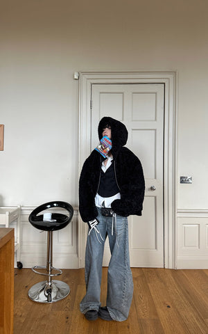 Textured Fleece Hoodie