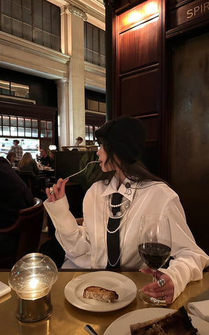 Embroidered Collar Structured Shirt
