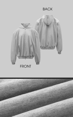 Grey Hoodie 3-Piece Set with Contrast Trim Shorts and Leg Warmers