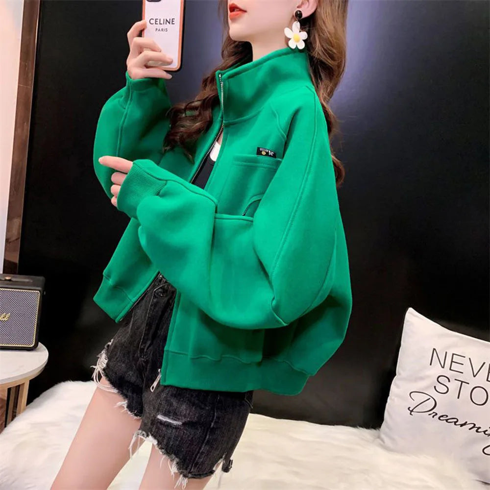 Korean Oversized Zipper Jacket