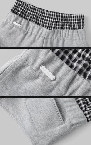 Grey Hoodie 3-Piece Set with Contrast Trim Shorts and Leg Warmers