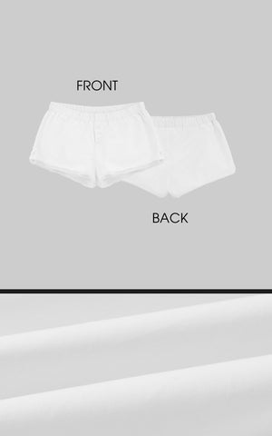 Oversized Shirt & Lace Trim Shorts Set