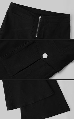 Low-Rise Flare Pants with Floor-Length Hem