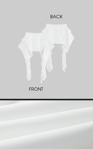 Asymmetrical Skirt with Lace Streamers