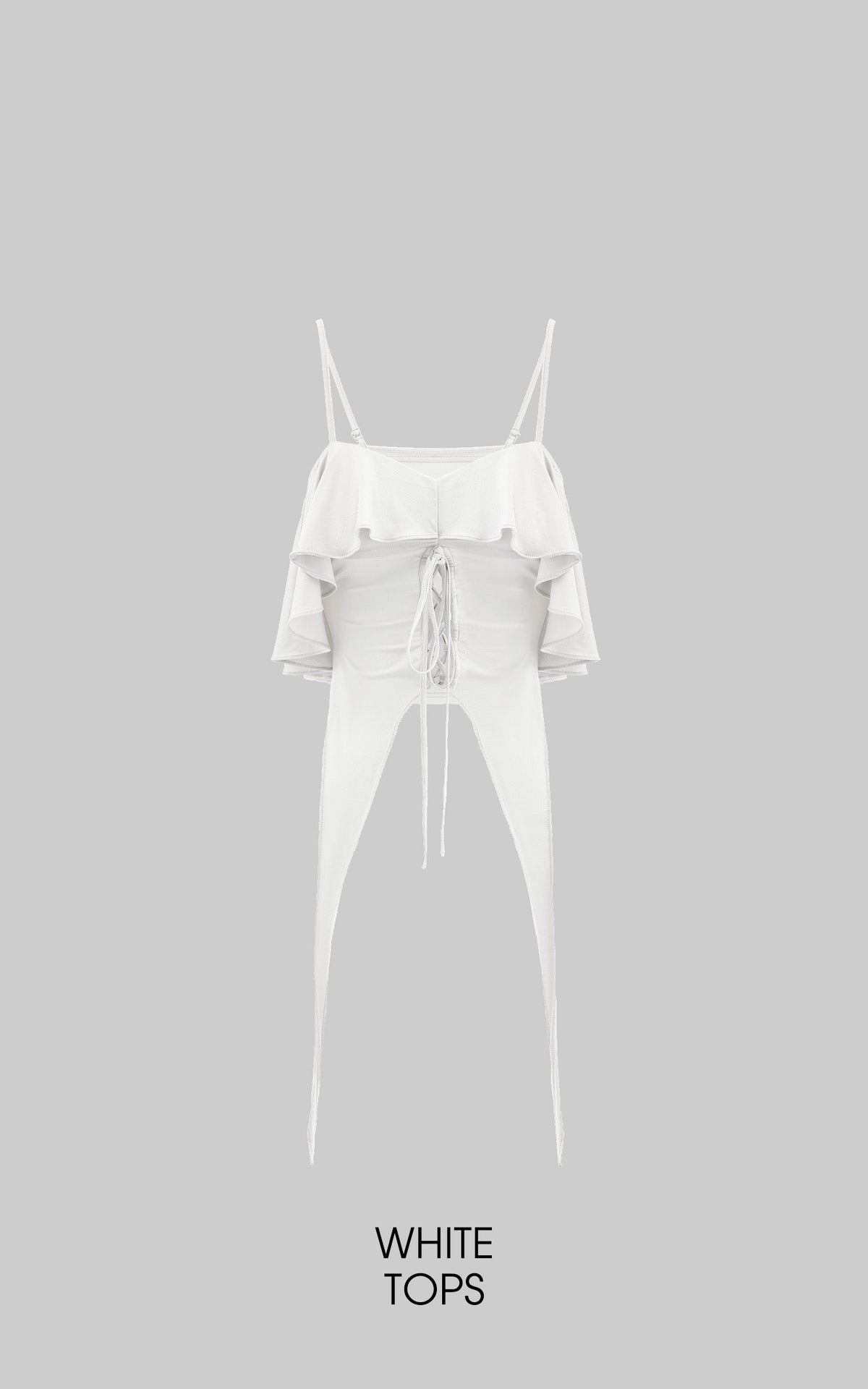 Off-Shoulder Ruffle Set with Asymmetrical Hem