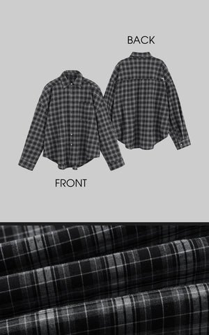 Oversized Plaid Shirt Jacket