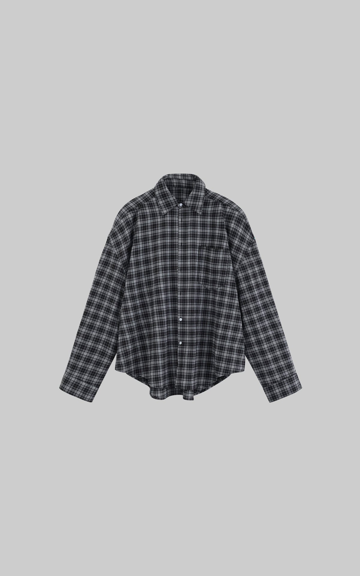 Oversized Plaid Shirt Jacket