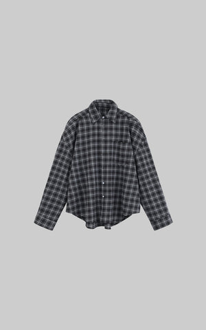 Oversized Plaid Shirt Jacket