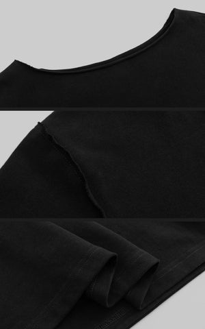Asymmetrical Off-Shoulder Long Sleeve Top