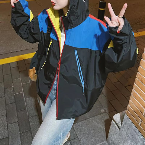 Loose Hooded Casual Colors Casual Jacket