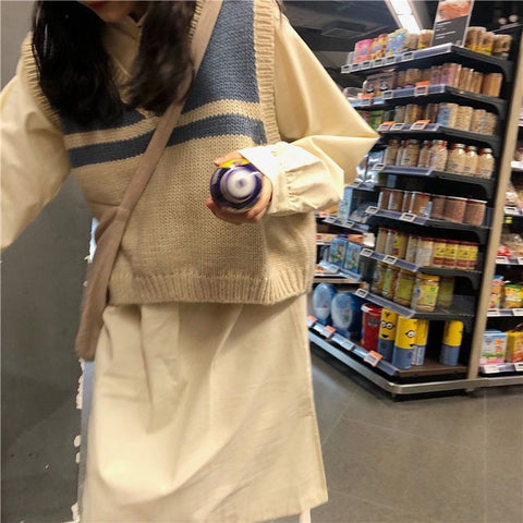 Retro Simple Basic Sleeveless Sweater