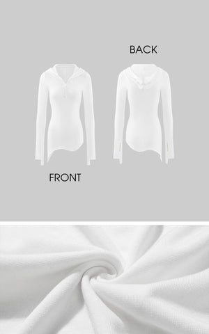 Slim Fit Hooded Long Sleeve Tee