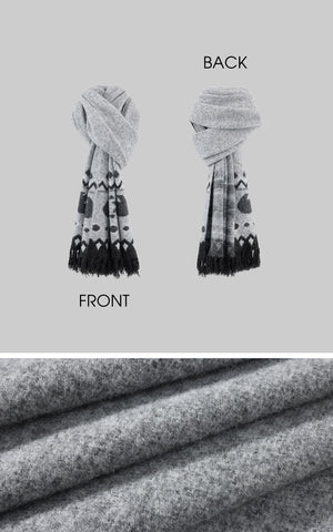 Polar Jacquard Knit Sweater & Scarf Set