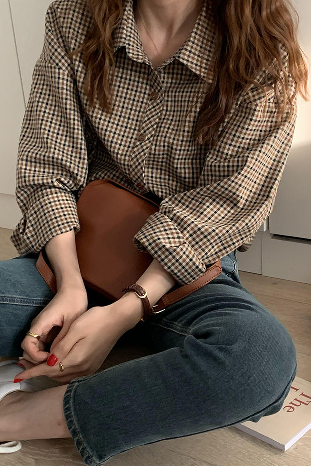 Elegant Classic Plaid Loose Shirt