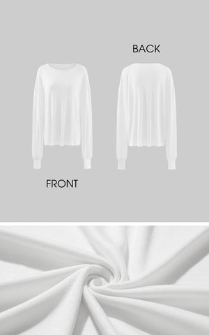 Relaxed Fit Long Sleeve Jersey Top