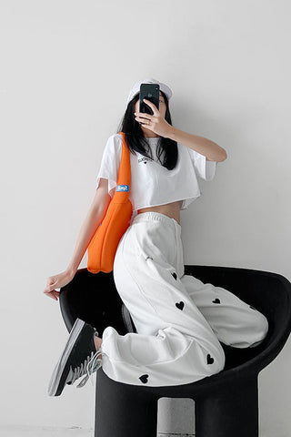 High Waist Love Full Printed Jogger Sweatpants