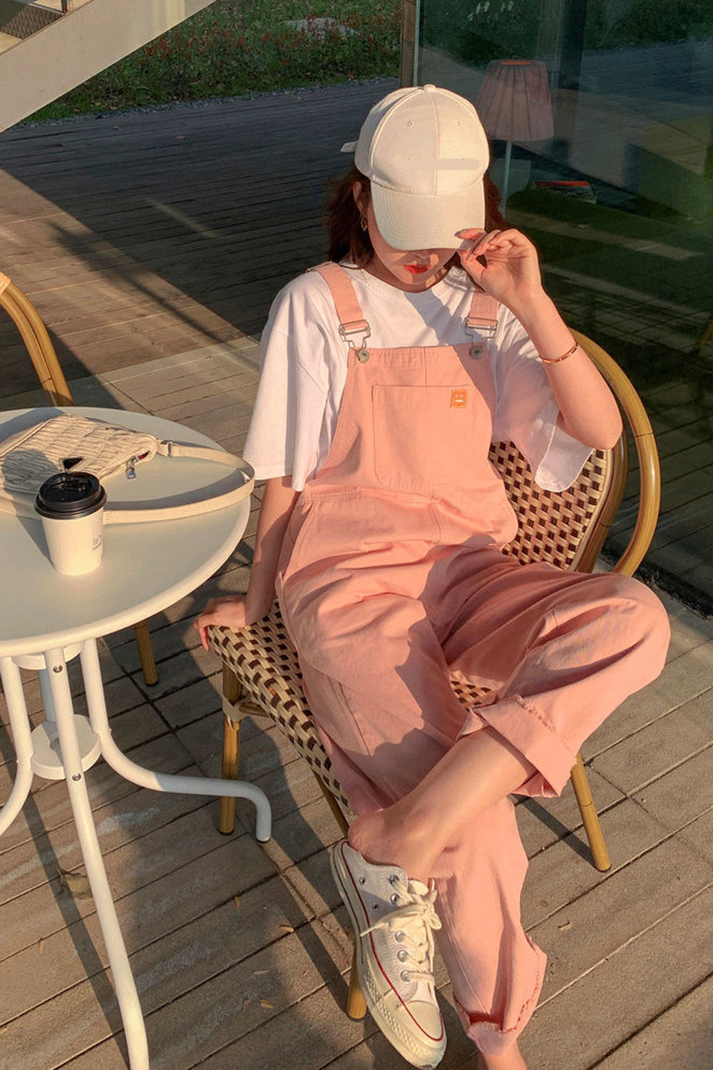 Casual Pink Summer Denim Jumpsuit