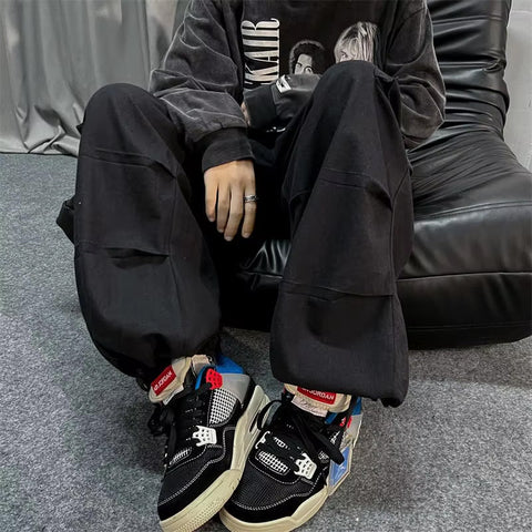 Loose Basic Cargo Pockets Men Pants