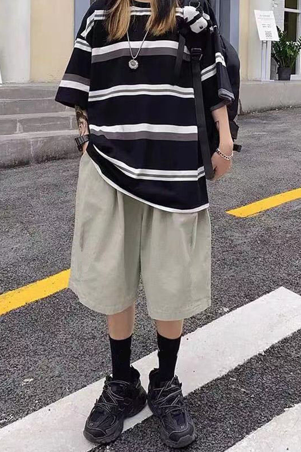 Wide Leg Knee Length Shorts Pants