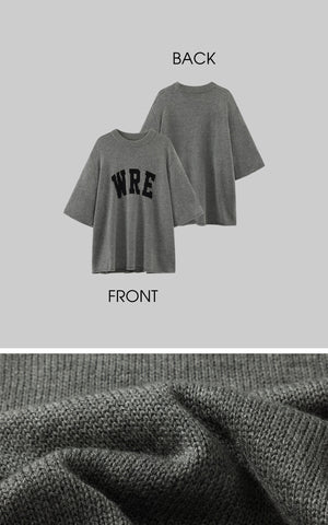 Oversized Knit Sweater with Drop Shoulders