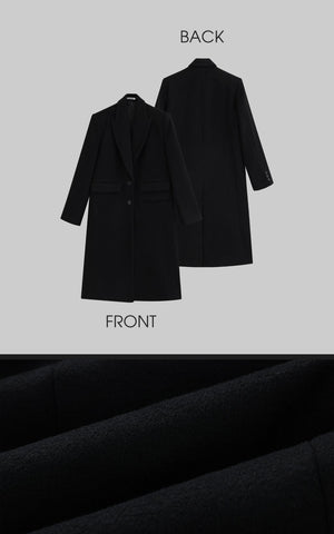 Oversized Wool Coat - Classic Longline Silhouette