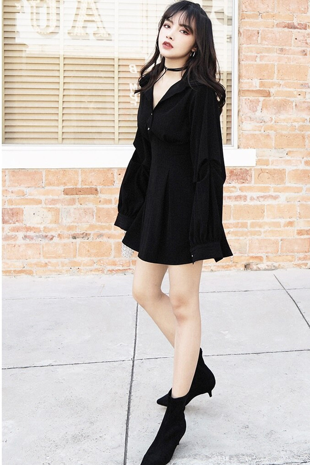 Sexy Long Sleeve Gothic Slim Dress